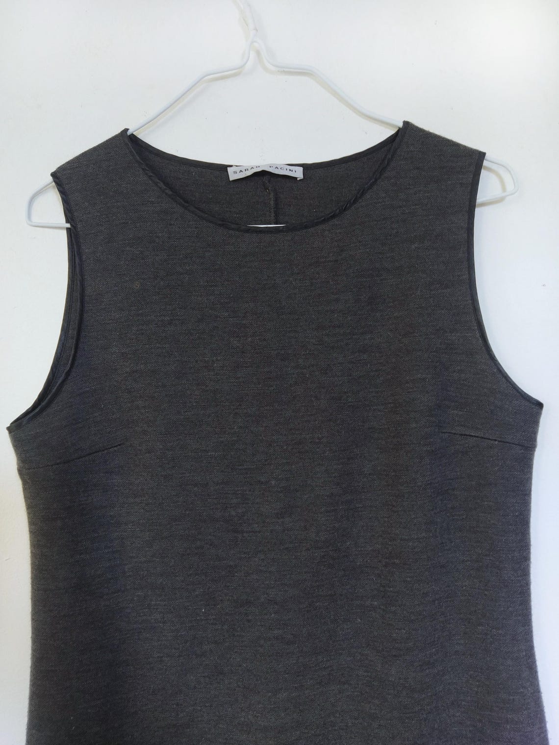Sheath merino blend vintage dress, foto 3 di 5