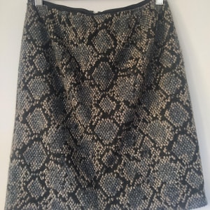 Falda de pitón en mezcla de lana