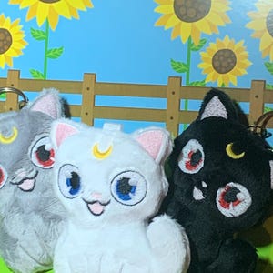 Moon Cat plush keychain charm