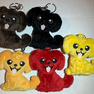 Labrador or retriever plush keychain charm