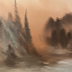 Peinture à l'huile originale - Toile sans cadre - 27 x 35 cm - GLOW - Production unique