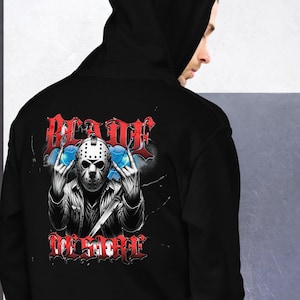 Sudadera con capucha estética Edgy Blade Desire: ropa urbana esencial para salidas nocturnas