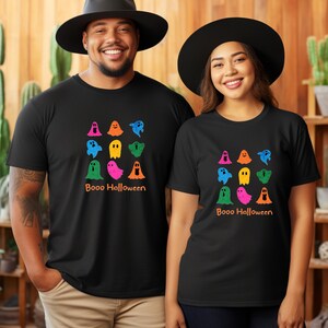 Camiseta de Halloween con fantasmas caprichosos / Camiseta unisex de algodón espeluznante para divertirse en las fiestas