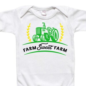 Tractor Boy Shirt - Baby Gift - Toddler Gift - Baby Shower -Farm Sweet Farm