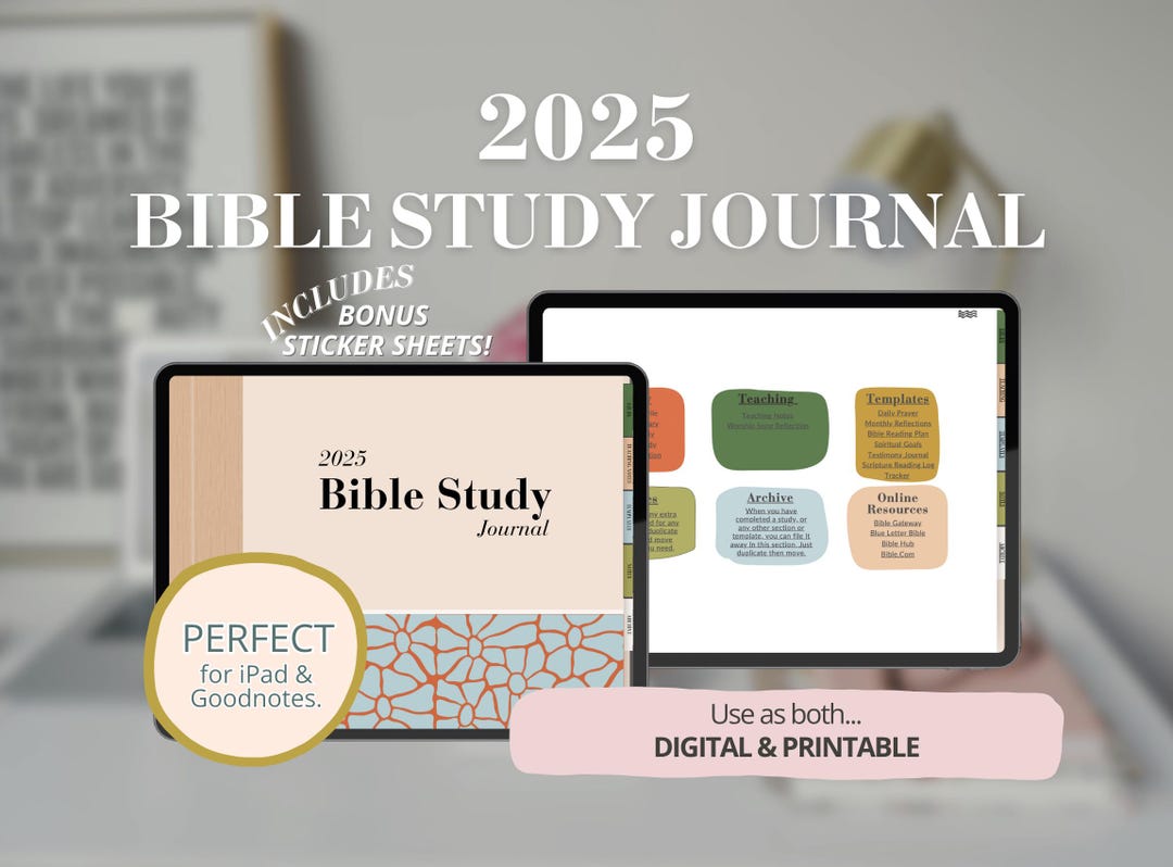 Digital Bible Study Journal for iPad - Christian Faith Planner With ...