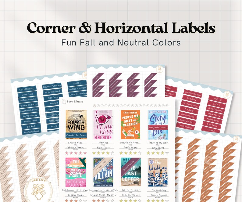Goodnotes Planner Stickers for Book Reviews, Personalized Reading Log ...