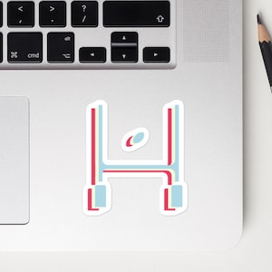 Stickerstickers rugbysteunen dames in wit in wit – perfect voor laptops, waterflessen en tijdschriften