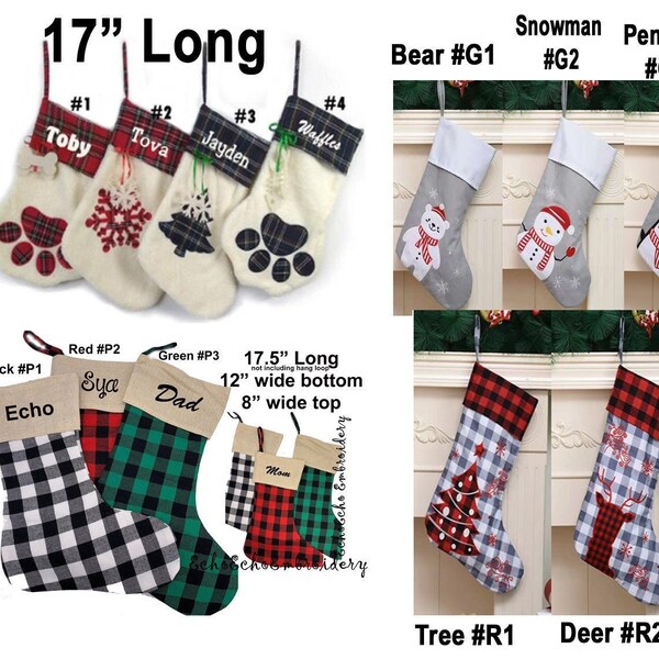 Monogrammed Personalized Christmas Stocking Deer - Etsy