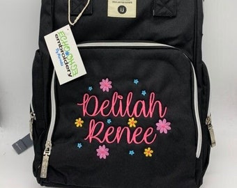 Diaper Bag, Nappy, Baby Backpack PERSONALIZED Name Monogram