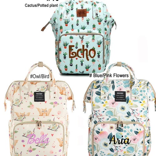 Diaper Bag Nappy Baby Bag. Backpack PERSONALIZED Name Etsy
