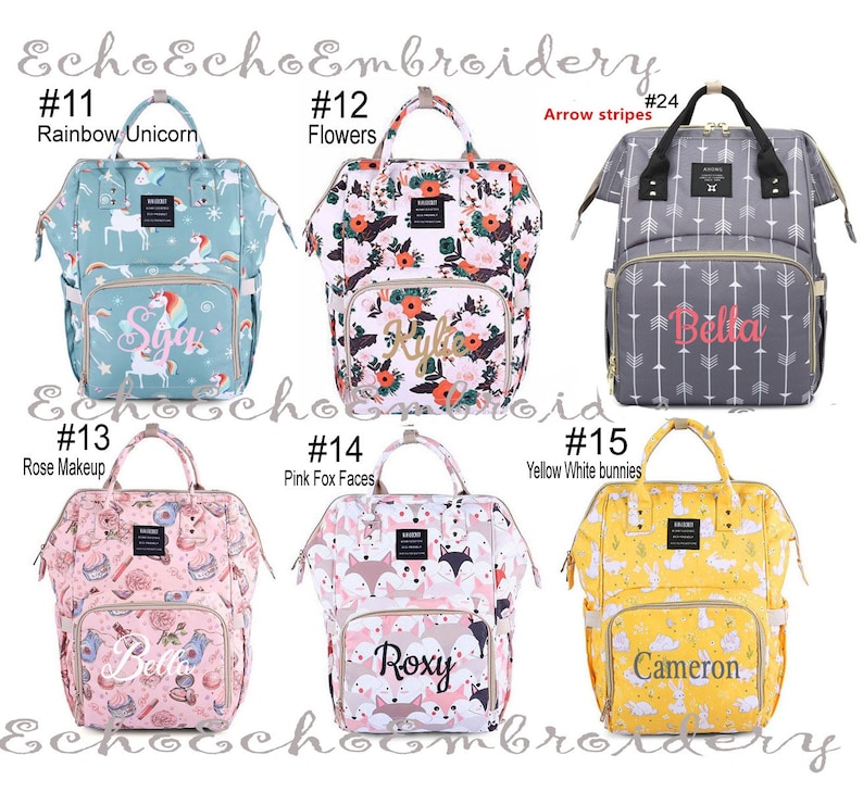 Diaper bag Nappy Baby Bag. Backpack PERSONALIZED name Etsy