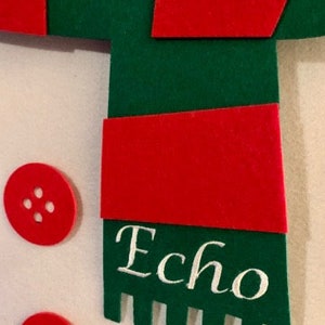 DIY Felt Snowman or Christmas tree wall hang game kids toy decoration. Option to have it Personalized with names image 9