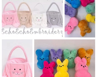 Plush Easter Bunny, Easter basket stuffer  7 colors  or Plush Bunny baskets!