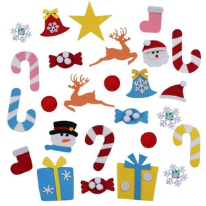 DIY Felt Snowman or Christmas tree wall hang game kids toy decoration. Option to have it Personalized with names image 3