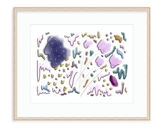 Lilac Blooms Watercolor