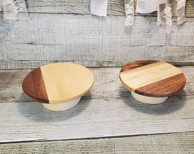 Rustic Wood Riser, Rustic Pedestal, Farmhouse Riser, Round Display ...