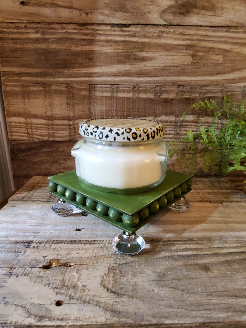 Small Wood Beaded Riser Tiered Tray Riser Farmhouse Decor Etsy