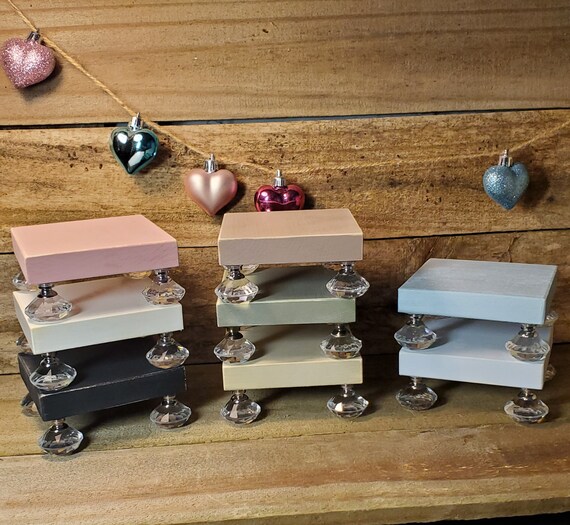 Tiered Tray Riser Farmhouse Decor Small Riser Wood Stand Etsy