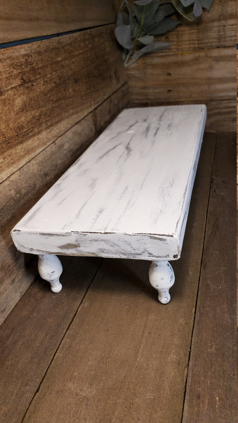 Distressed White Wood Riser Rustic Riser Mason Jar Stand Etsy