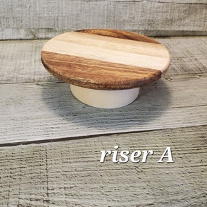 Rustic Wood Riser, Rustic Pedestal, Farmhouse Riser, Round Display ...