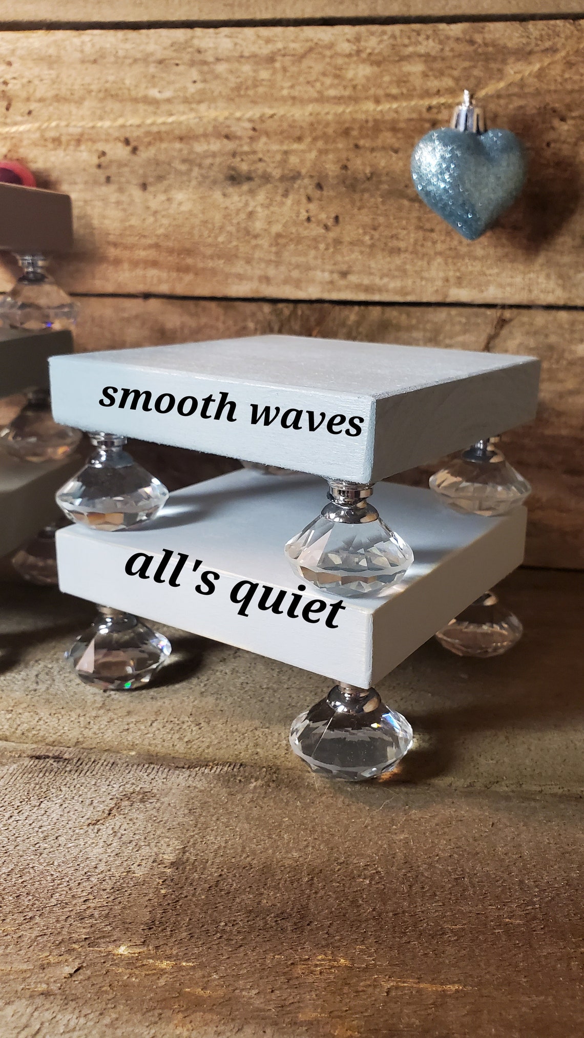 Tiered Tray Riser Farmhouse Decor Small Riser Wood Stand Etsy