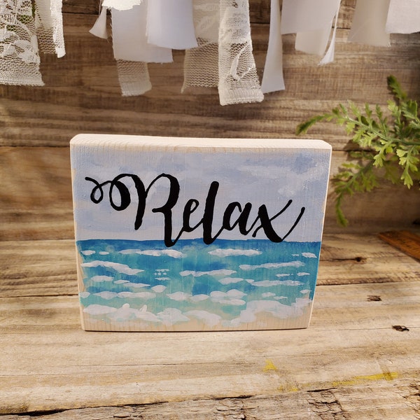 Relax Sign - Etsy