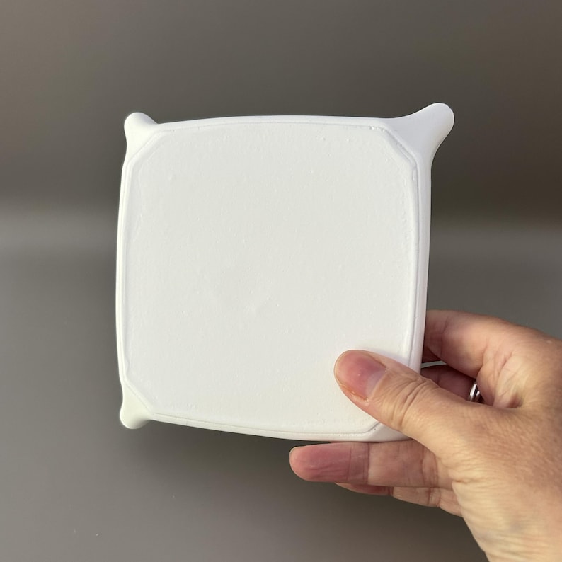 Handmade White Square Pinched Corner Catchall Tray • Minimalist Decor bild 12