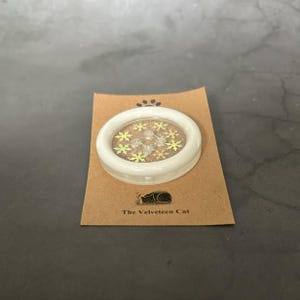 Giant Resin Button 50mm • Crystal‑Effect Decorative Button • Handmade Craft Accent