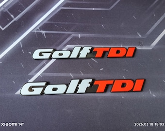 3D Golf 2 & Golf 3 "Golf_TDI" rear emblem