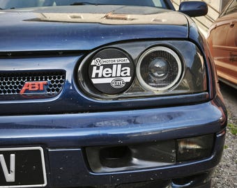 HELLA VW Motorsport headlight covers for TYC headlights on GOLF 3 Mk3