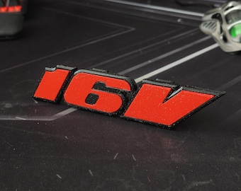 3D GOLF 3 "16V" badge with grille mount