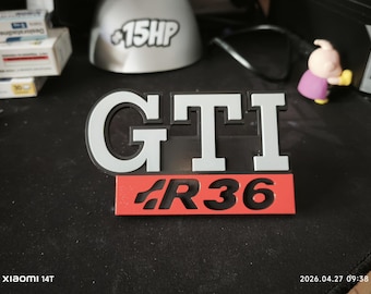 3D GOLF 2 GTI R36 badge grille attachment