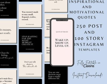 Editable Canva Post & Story Designs | Social Media Quotes for Creators | Instagram Templates