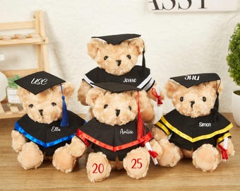 Osito de peluche de graduación personalizado, peluche, osito de peluche, osito de graduación 2026, recuerdo de graduación, Dr. Bear, regalo personalizado para graduados.