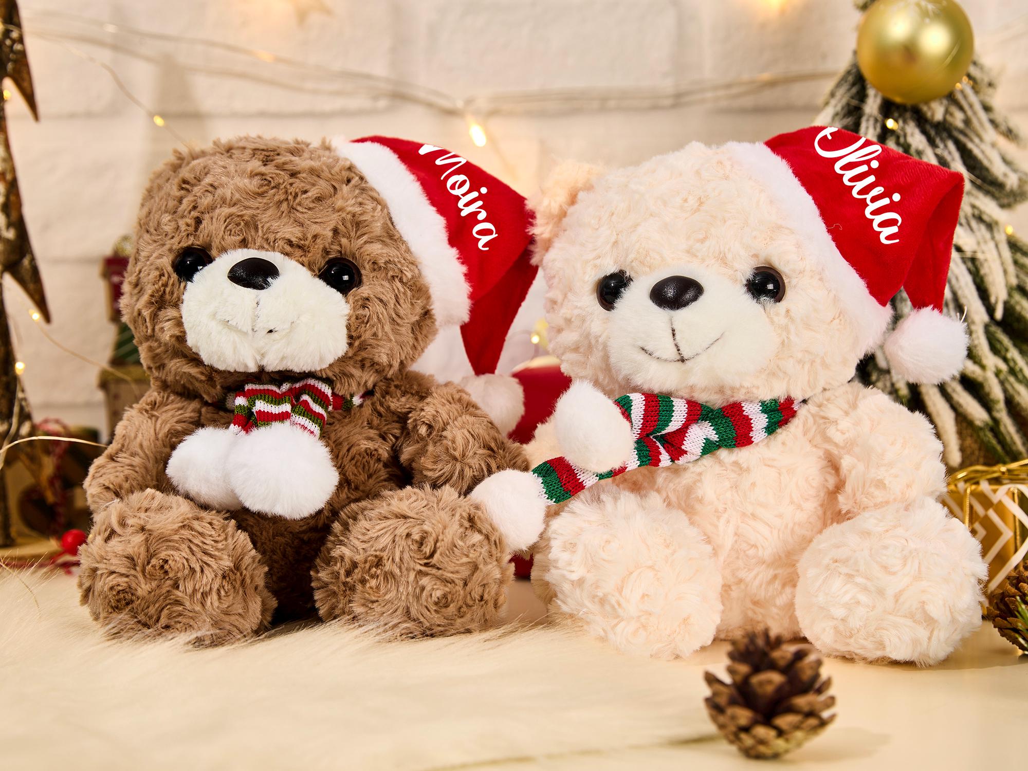Personalized Stuffed Teddy Bear for Christmas,My First Christmas Stuffed Animal,Merry Christmas Bear,Christmas Plush,Christmas Gift for Kids