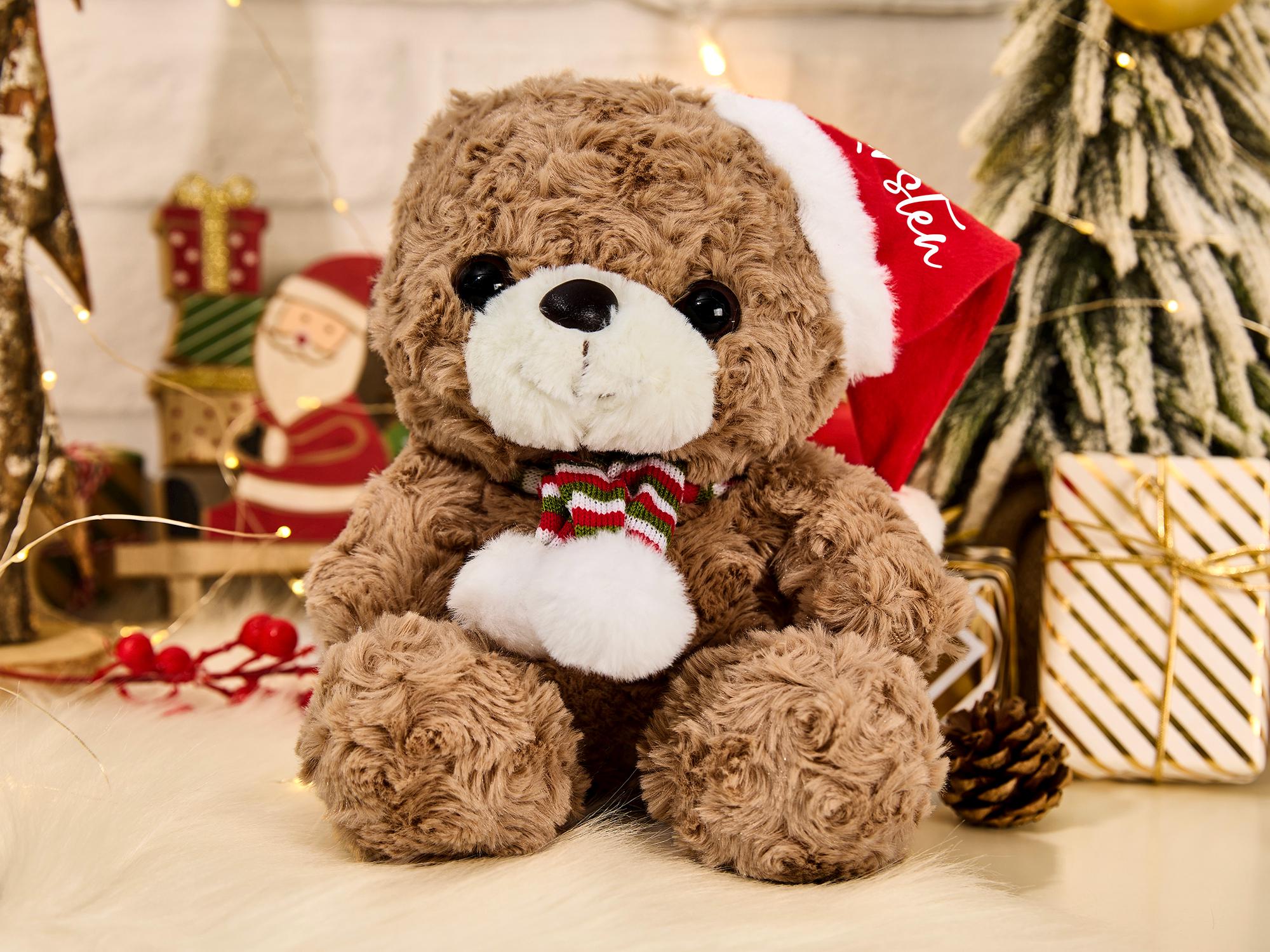 Personalized Stuffed Teddy Bear for Christmas,My First Christmas Stuffed Animal,Merry Christmas Bear,Christmas Plush,Christmas Gift for Kids