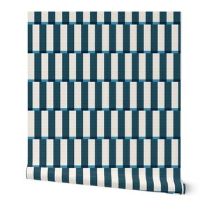 Blue Checker Wallpaper: Tiled Textured Peel and Stick