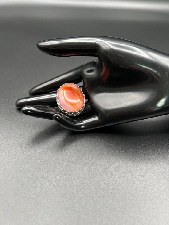 Large Vintage Sterling Statement Ring Featuring a… - image 3