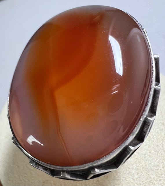 Large Vintage Sterling Statement Ring Featuring a… - image 2