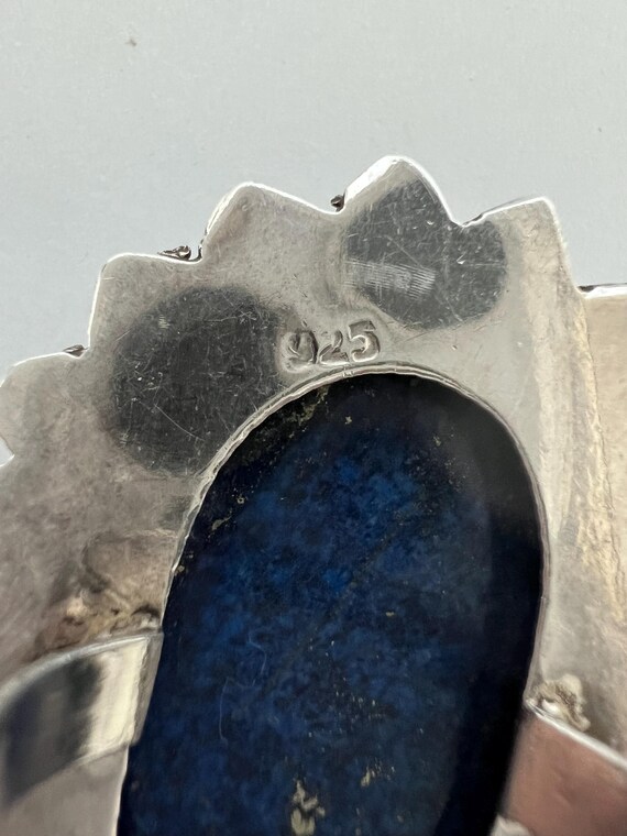 Large Lapis Statement Ring in Sterling Silver - image 8