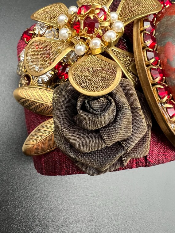 Statement Cuff Bracelet with Large Jasper Stone F… - image 6