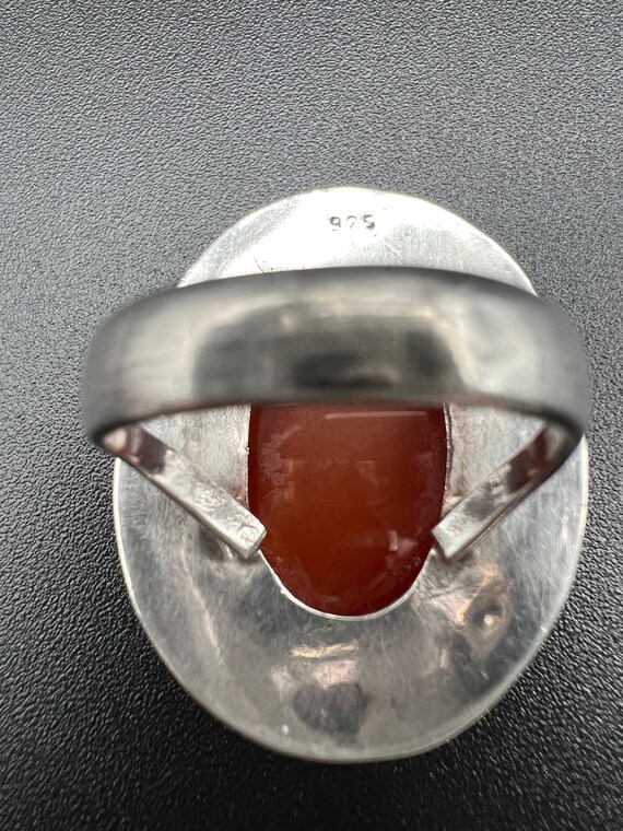 Large Vintage Sterling Statement Ring Featuring a… - image 5