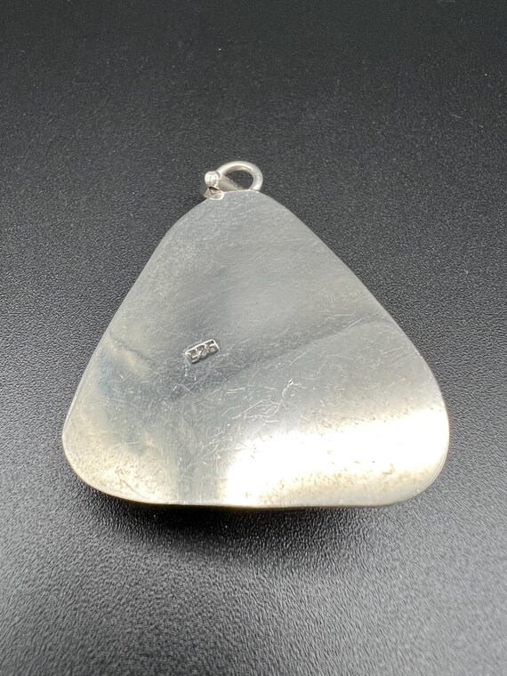 Sterling Silver Triangle Pendent with Dichroic Fo… - image 8
