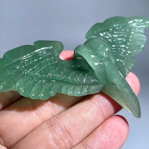 3,9&#39;&#39;+ natuurlijke aventurijn kraai vleugel schedel, kwartskristal, handgesneden, kristallen vogelkop schedel, woondecoratie kristal geschenken willekeurige 1 st