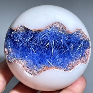 White jade Specimen,quartz crystal,Goethite,Blue copper ore,home decoration,Crystal Sphere Cluster,Mineral specimen,Energy Crystal Gifts 1PC