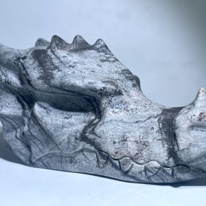 5&quot;Natural Picasso stone dragon skull quartz crystal skull,Crystal dragon,Hand made skull,Crystal gifts,crystal healing crystal gifts 1x
