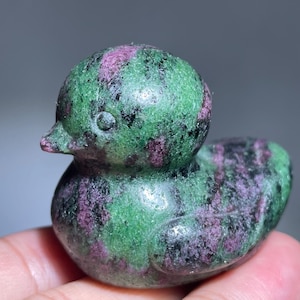 2.3&#39;&#39;Natural Zoisite duck skull,quartz crystal skull,hand carved,Crystal duck,Home Decoration Crystal Gifts random 1pc