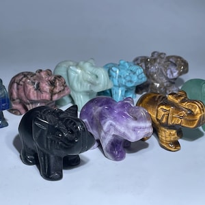 1&quot;Natural Quartz crystal Elephant skull,Quartz Crystal skull,Elephant skull,Home Decoration,Mineral Specimen,Healing,Crystal Gifts 1pc