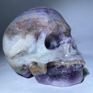 3.5&#39;&#39;+Natural Fluorite Skull ,quartz crystal,hand carved,Crystal   Skull,Home Decoration Crystal Gifts,Crystyal healing