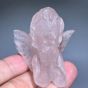 White Quartz Angel Skull: Crystal Healing Gift (1.7&quot;, 45-50g+)